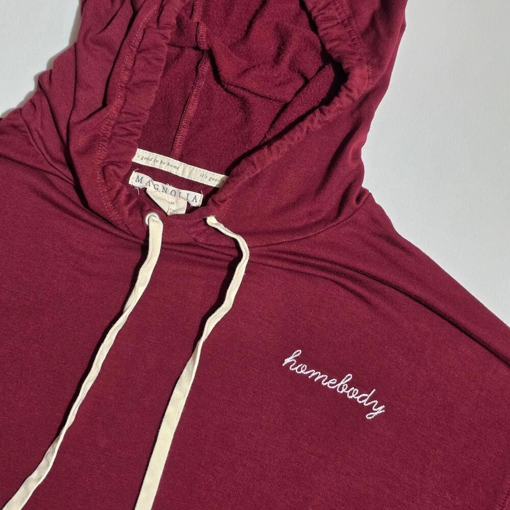 Magnolia Joanna Gaines Homebody Loungewear Hoodie Maroon Size Medium